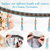 12M Polyester Fringe Lace Trims SRIB-WH0026-26B-4