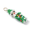 Easter Glass Seed Beaded Dwarf Pendants PALLOY-MZ01037-02-3