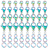 304 Stainless Steel Lobster Claw Clasps with Open Jump Rings STAS-PH0005-98-1