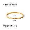 304 Stainless Steel Pave Cubic Zirconia Bangles FS-WG09E60-29-1