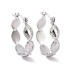 Non-Tarnish 304 Stainless Steel Oval Wrap Hoop Earrings for Women LS-EJEW-G293-29P-1
