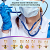 14Pcs 7 Styles Alloy Enamel Stethoscope Pendant Decorations HJEW-OC00168-5