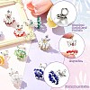 10 Colors Glass Seed Beaded Angel Pendants PALLOY-CJ00089-3