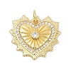 Brass Micro Pave Cubic Zirconia Pendants KK-U058-58A-G-1
