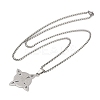 201 Stainless Steel Trinity Knot Wish Knot Pendant Necklaces for Men Women NJEW-K283-36P-2