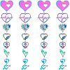 32Pcs 8 Style  Valentine's Day Ion Plating(IP) 201 Stainless Steel & Alloy Pendants STAS-UN0039-03-1