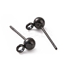 304 Stainless Steel Ball Post Stud Earring Findings LS-X-STAS-Z035-01EB-B-2