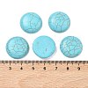 Craft Findings Dyed Synthetic Turquoise Gemstone Flat Back Dome Cabochons TURQ-S266-20mm-01-2