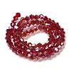 Transparent Electroplate Glass Beads Strands GLAA-F029-2mm-A27-2