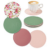 Magibead 8Pcs 4 Styles PU Leather Cup Mats AJEW-MB0001-09B-2