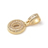 Brass Clear Cubic Zirconia European Dangle Charms LS-KK-R003-01G-00-3