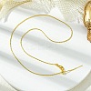 1mm Rack Plating Brass Boston Link Chain Adjustable Slider Necklaces for Women Men MAK-L044-37G-3