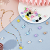 36Pcs 9 Colors Spray Printed Alloy Beads FIND-FH0017-24-4