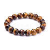 Natural Tiger Eye Round Beads Stretch Bracelets BJEW-N301-10mm-03-1