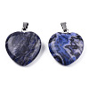 Natural Map Stone Pendants G-N0325-18A-1