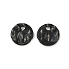 304 Stainless Steel Textured Disc Charms STAS-Q336-11A-B-1