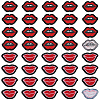 40Pcs 2 Styles Lip Polyester Computerized Embroidery Cloth Iron on/Sew on Patches DIY-GF0012-58-1