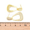Teardrop Brass Micro Pave Clear Cubic Zirconia Cuff Earrings EJEW-K305-01G-5