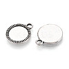 Tibetan Style Alloy Pendant Cabochon Settings PALLOY-N178-01AS-2