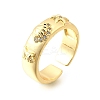 Ocean Theme Brass Micro Pave Cubic Zirconia Cuff Rings for Women LS-RJEW-F184-17I-G-2