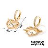 Sweet Cool Minimalist Love Heart Planet Brass Cubic Zirconia Hoop Earrings OC6565-1-1