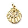 Brass Micro Pave Cubic Zirconia Pendants KK-D431-021A-01G-1