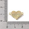 Brass Micro Pave Cubic Zirconia Heart Connector Charms KK-D431-062A-G-3