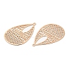 Long-Lasting Plated Brass Filigree Pendants KK-K336-33KCG-2