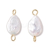 Natural Keshi Pearl Connector Charms PALLOY-JF04243-03-1
