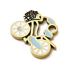 304 Stainless Steel Enamel Charms STAS-I336-28G-2