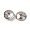 Tarnish Resistant Apetalous Half Round 304 Stainless Steel Bead Caps STAS-N039-02-1