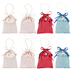 8 Sets 4 Colors Satin Jewelry Drawstring Gift Bags ABAG-BC0001-40-1