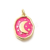 Rack Plating Brass Enamel Pendants KK-L225-029G-02-1