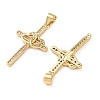 Rack Plating Brass Micro Pave Cubic Zirconia Pendants ZIRC-C040-45G-02-2