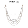1Pc Aluminum & Alloy Spike Rivets 3 Layer Trousers Chains AJEW-SC0031-17-2