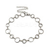 Non-Tarnish 304 Stainless Steel Ring Link Chains Bracelets for Men & Women LS-BJEW-D042-13P-1