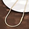 925 Sterling Silver Pave Crystal Cubic Zirconia Tennis Necklaces for Women NJEW-C096-01A-G02-3