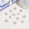 120Pcs 3 Styles 304 Stainless Steel Pendant Cabochon Settings STAS-UN0020-85P-3
