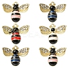 6Pcs Rack Plating Alloy Enamel Pendants ENAM-YW0002-63-1