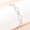 304 Stainless Steel Link Chain Bracelets for Women BJEW-P373-03C-P-1