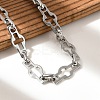304 Stainless Steel Cross Link Chains Bracelets for Men & Women BJEW-D042-41P-2