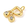 Rack Plating Brass Micro Pave Cubic Zirconia Pendants KK-A200-24G-R-2