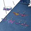 DIY Butterfly 201 Stainless Steel Etched Metal Embellishments Dangle Earring Jewelry Making Kits DIY-FS0007-47-7