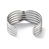 304 Stainless Steel Cuff Bangles for Women BJEW-Z078-26P-3