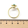 Brass Pave Cubic Zirconia Open Cuff Rings for Women RJEW-U056-01G-5