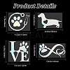 Gorgecraft 8 Sheets 4 Style Infinity Love & Bird Laser Style Plastic Adhesive Car Stickers STIC-GF0001-04A-2