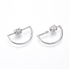 Brass Micro Pave Cubic Zirconia Screw Carabiner Lock Charms ZIRC-I031-04P-2