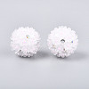 Handmade Polymer Clay Rhinestone with Resin Daisy Flower CLAY-T022-02G-2