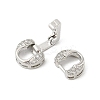 Brass Micro Pave Clear Cubic Zirconia Fold Over Clasps KK-U059-14P-2