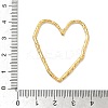 304 Stainless Steel Textured Heart Linking Rings LS-STAS-G373-02G-03-3